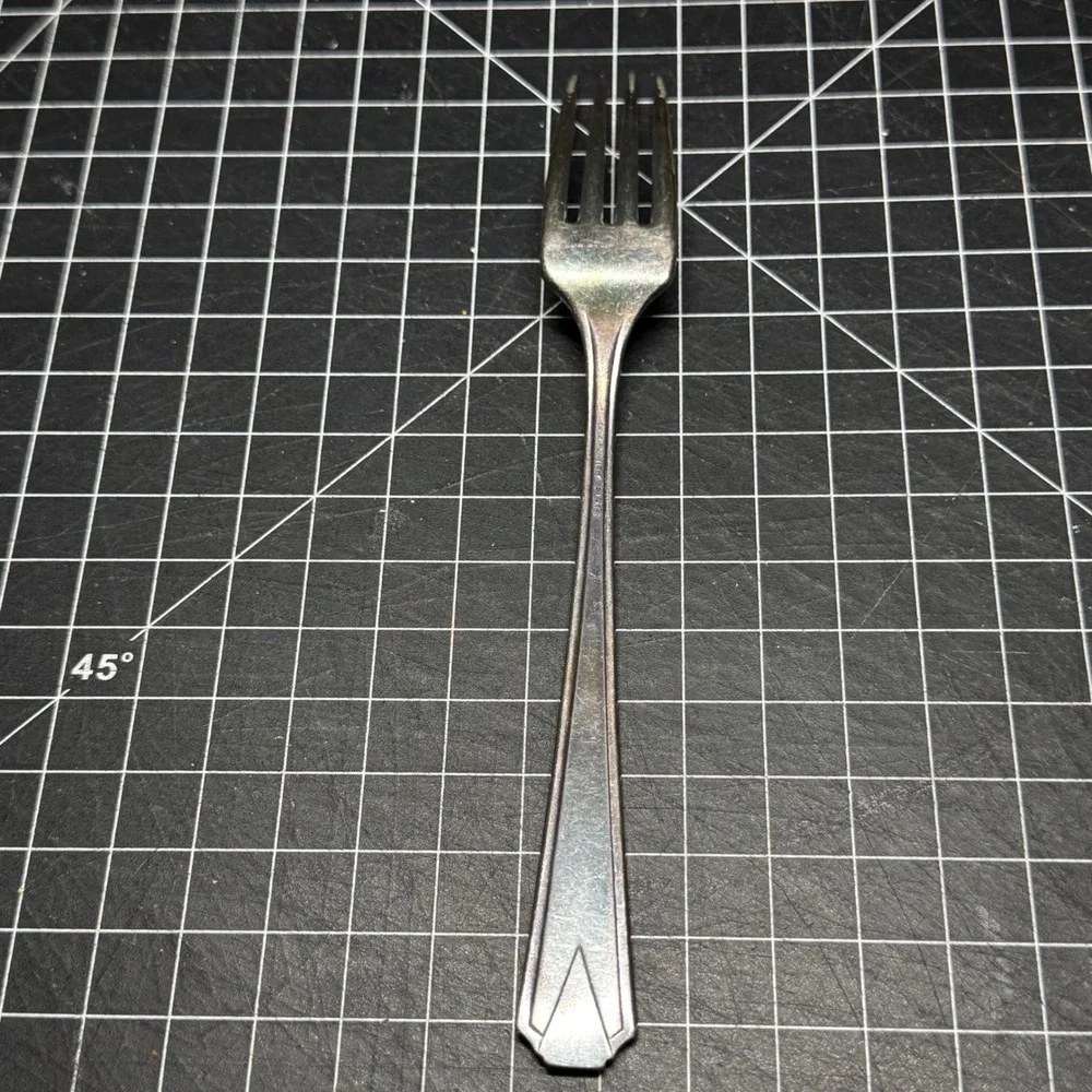 Oneida Community Plate Deauville Silver Plated Dinner Fork Art Deco 1929 Vintage